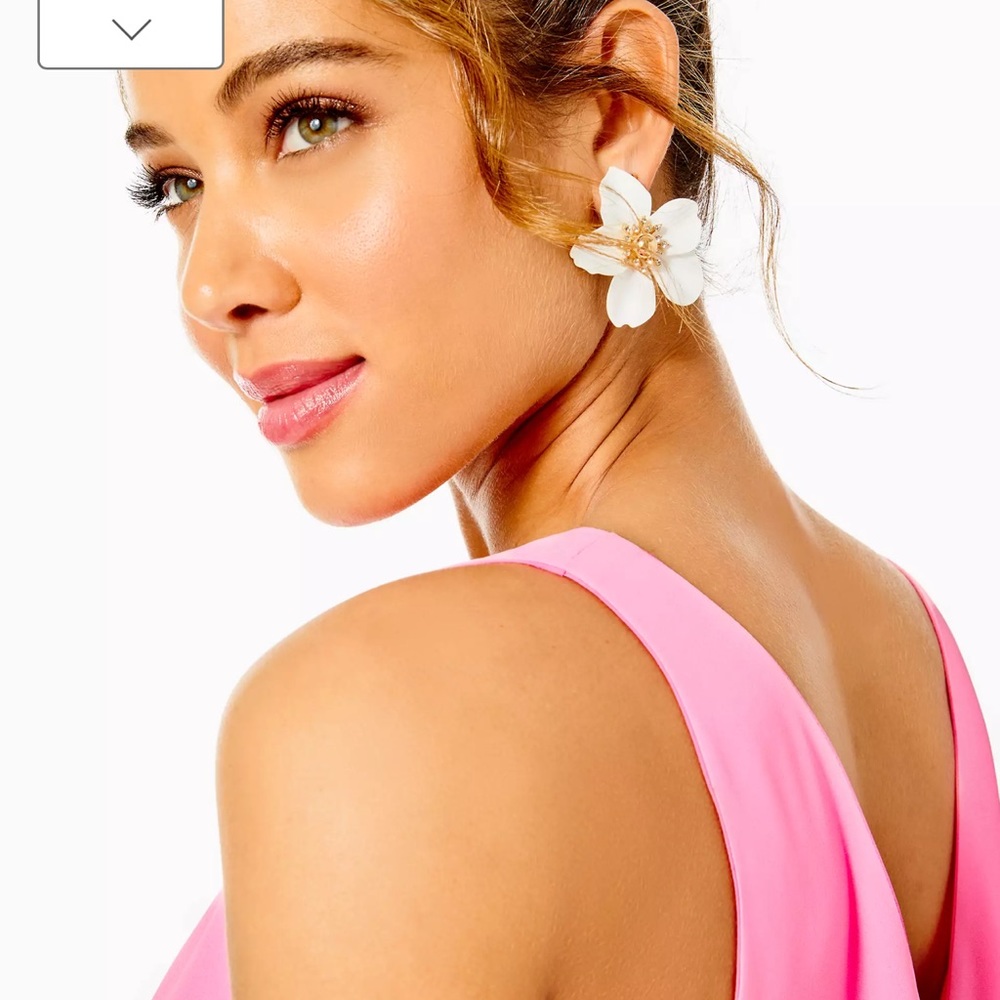 Lilly Pulitzer Orchid Earrings - Picture 2 of 6